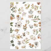 Mammie of papa Game Boho Floral Baby shower Flyer (Achterkant)