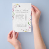 Mammie of papa Game Pastel Wildflower Shower Flyer (Hand)
