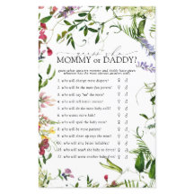 Mammie of papa Game Summer Wildflower Shower