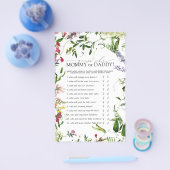 Mammie of papa Game Summer Wildflower Shower Flyer (Enkel)