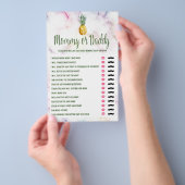 Mammie of papa Pineapple Summer Baby shower Game Flyer (Hand)