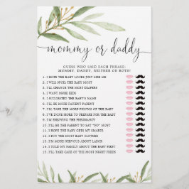 Mammie of pappie spel grove gouden seksneutraal