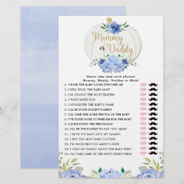 Mammie of pappie wild blauwe groene herfst pompoen