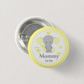 mammie om baby jongen meisje douche olifant ronde button 3,2 cm (Voorkant /achterkant)