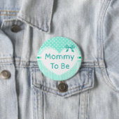 Mammie om Baby shower Button blauw te worden (In situ)