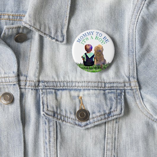 Mammie om Baby shower Button te zijn (In situ)