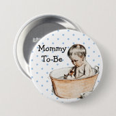 Mammie om Baby shower Button te zijn (Voorkant /achterkant)