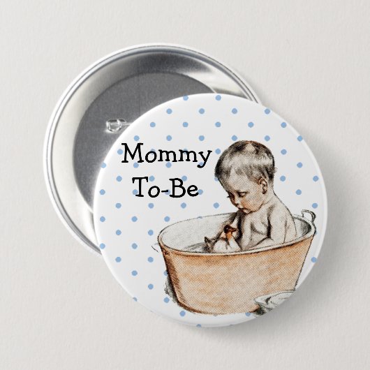 Mammie om Baby shower Button te zijn (Voorkant /achterkant)