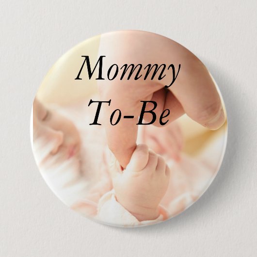 Mammie om Baby shower Button te zijn (Voorkant)