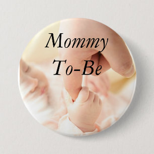 Mammie om Baby shower Button te zijn