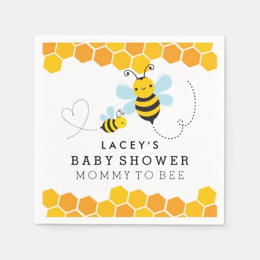 Mammie om Baby shower Napkins te worden Servet (Voorkant)
