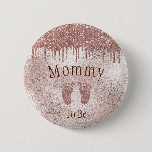 Mammie om Baby shower roze Baby Button te zijn (Voorkant)