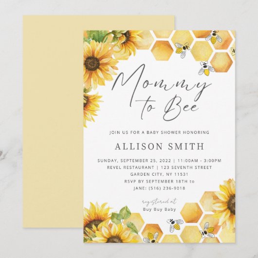 mammie om Baby shower te worden Kaart (Voorkant / Achterkant)