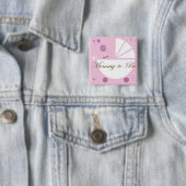 Mammie om Baby shower te worden Vierkante Button 5,1 Cm (In situ)