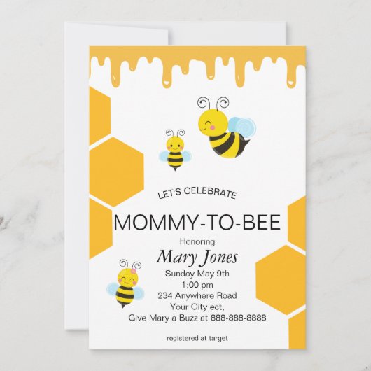 Mammie om Baby shower uit te nodigen Kaart (Voorkant)