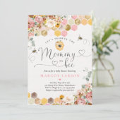 Mammie om Baby shower van de Boho-voorjaarsbloem t Kaart (Staand voorkant)