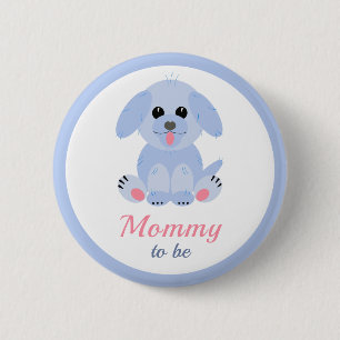 Mammie om babyjongen te zijn, laat nieuw mam Puppy Ronde Button 5,7 Cm