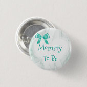 Mammie om Blauwgroen Tulle Baby shower Button te w (Voorkant /achterkant)