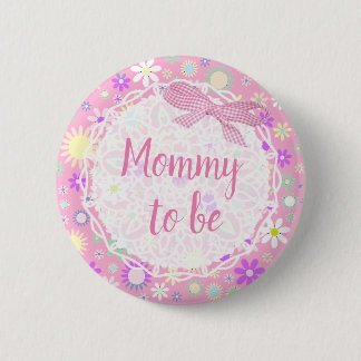 Mammie om Button van Floral Baby shower te worden