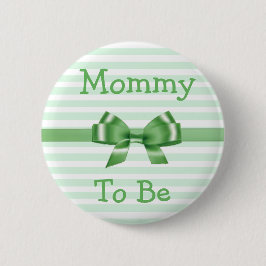 Mammie om de groene en witte knop baby shower te z ronde button 5,7 cm