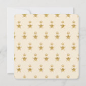 Mammie om goud te worden Glitter Gele Baby Uitnodi Kaart (Achterkant)