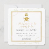 Mammie om goud te worden Glitter Gele Baby Uitnodi Kaart (Voorkant)