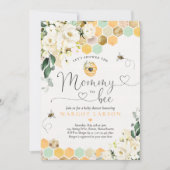 mammie om groen Baby shower te worden van witte Fl Kaart (Voorkant)