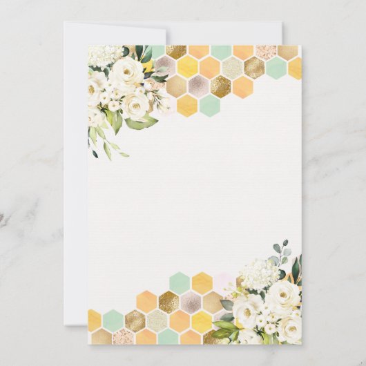 mammie om groen Baby shower te worden van witte Fl Kaart (Achterkant)