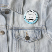 Mammie om het Baby shower Mustache van de jongen t Ronde Button 5,7 Cm (In situ)