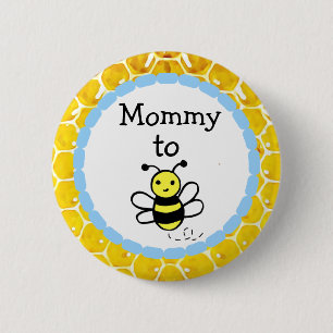 Mammie om het Baby shower van de jongen te zijn Ronde Button 5,7 Cm