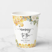 Mammie om hommel baby shower papieren bekers (Voorkant)