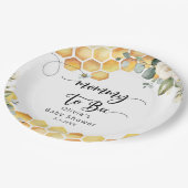 Mammie om hommel baby shower papieren bordje (Gekanteld)