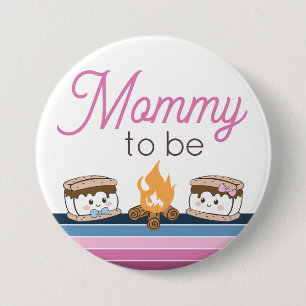 Mammie om S'meer speld Ronde Button 7,6 Cm