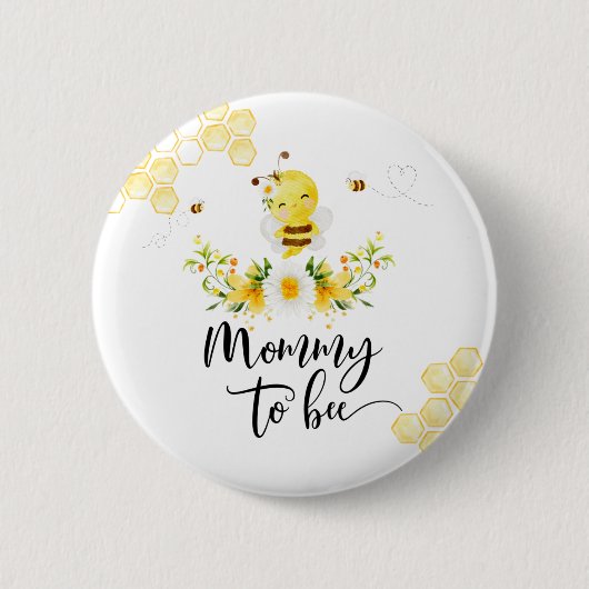 Mammie om te worden ronde button 5,7 cm (Voorkant)