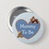 Mammie om Teddy Bear Baby shower Button te zijn (Voorkant /achterkant)