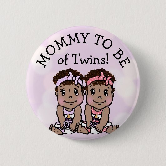Mammie om tweelingen te zijn, etnisch Baby shower Ronde Button 5,7 Cm (Voorkant)