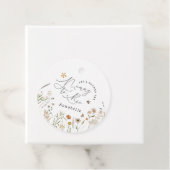 Mammie om wilde bloem baby shower bedankjes labels (In situ)