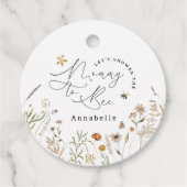 Mammie om wilde bloem baby shower bedankjes labels (Voorkant)