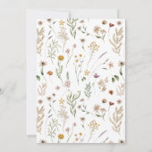 Mammie om wilde bloem baby shower kaart (Achterkant)
