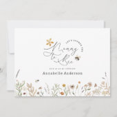 Mammie om wilde bloem baby shower kaart (Voorkant)