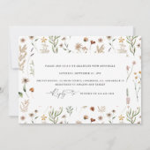 Mammie om wilde bloem baby shower kaart (Achterkant)