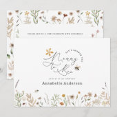 Mammie om wilde bloem baby shower kaart (Voorkant / Achterkant)