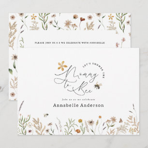 Mammie om wilde bloem baby shower kaart