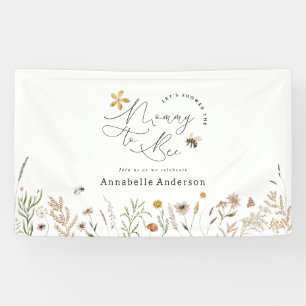 Mammie om wilde bloem baby shower spandoek