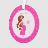 Mammie om zwanger te worden Aangepast versierd Ornament (voorkant)