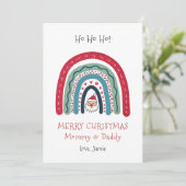 Mammie papa Kerstmis van Baby kaart (Staand voorkant)