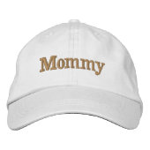 mammie preppy off White text geborduurd Geborduurde Pet (Voorkant)