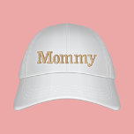 mammie preppy off White text geborduurd Geborduurde Pet<br><div class="desc">Eenvoudige neutrale kleuren. Rendy typografie. Koop er een voor de nieuwe mam in je leven.</div>