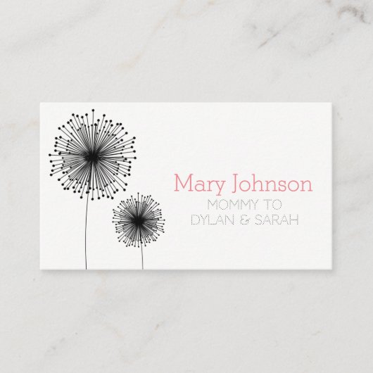 mammie roemenbloem moderne simpele contactkaartje (Voorkant)