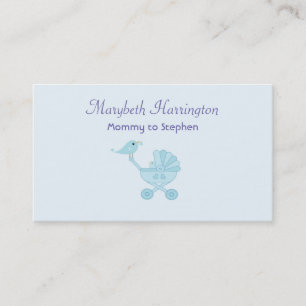 Mammie Roep Card Baby Blue Birds Contactkaartje